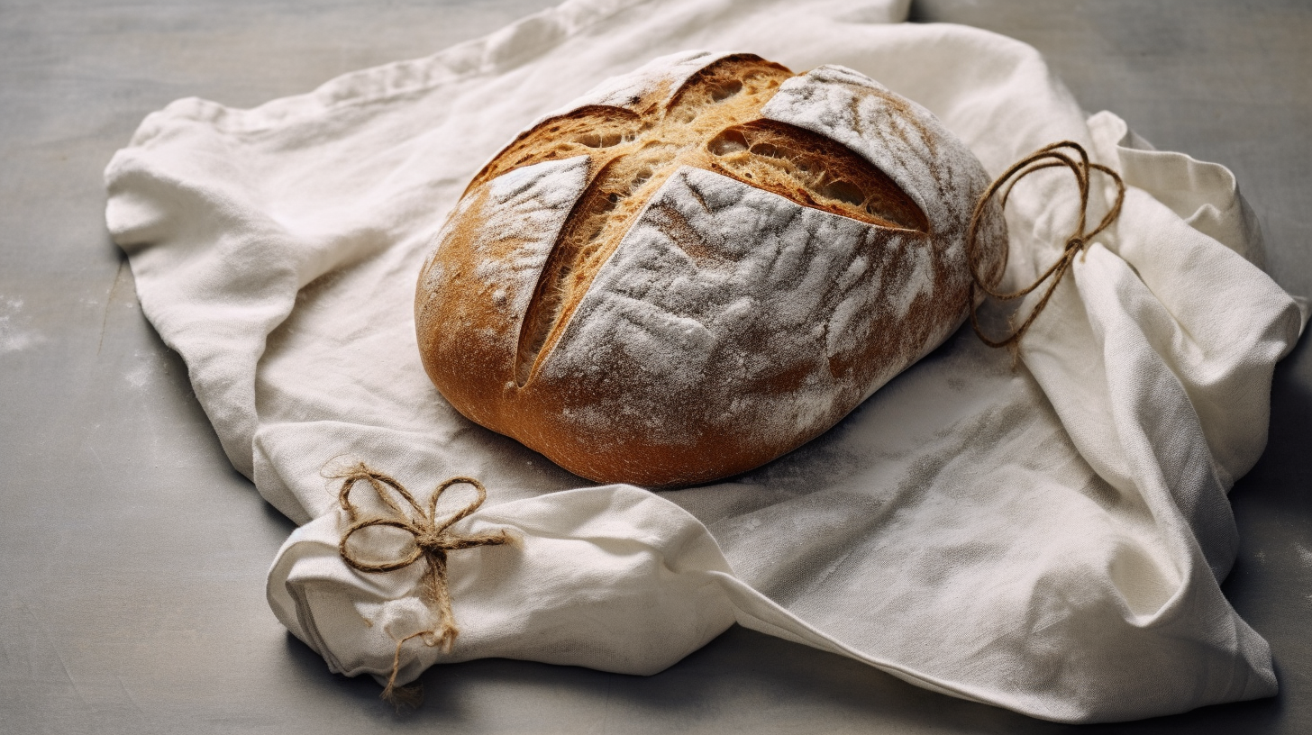 Flour Sack Dish Towel: Bread