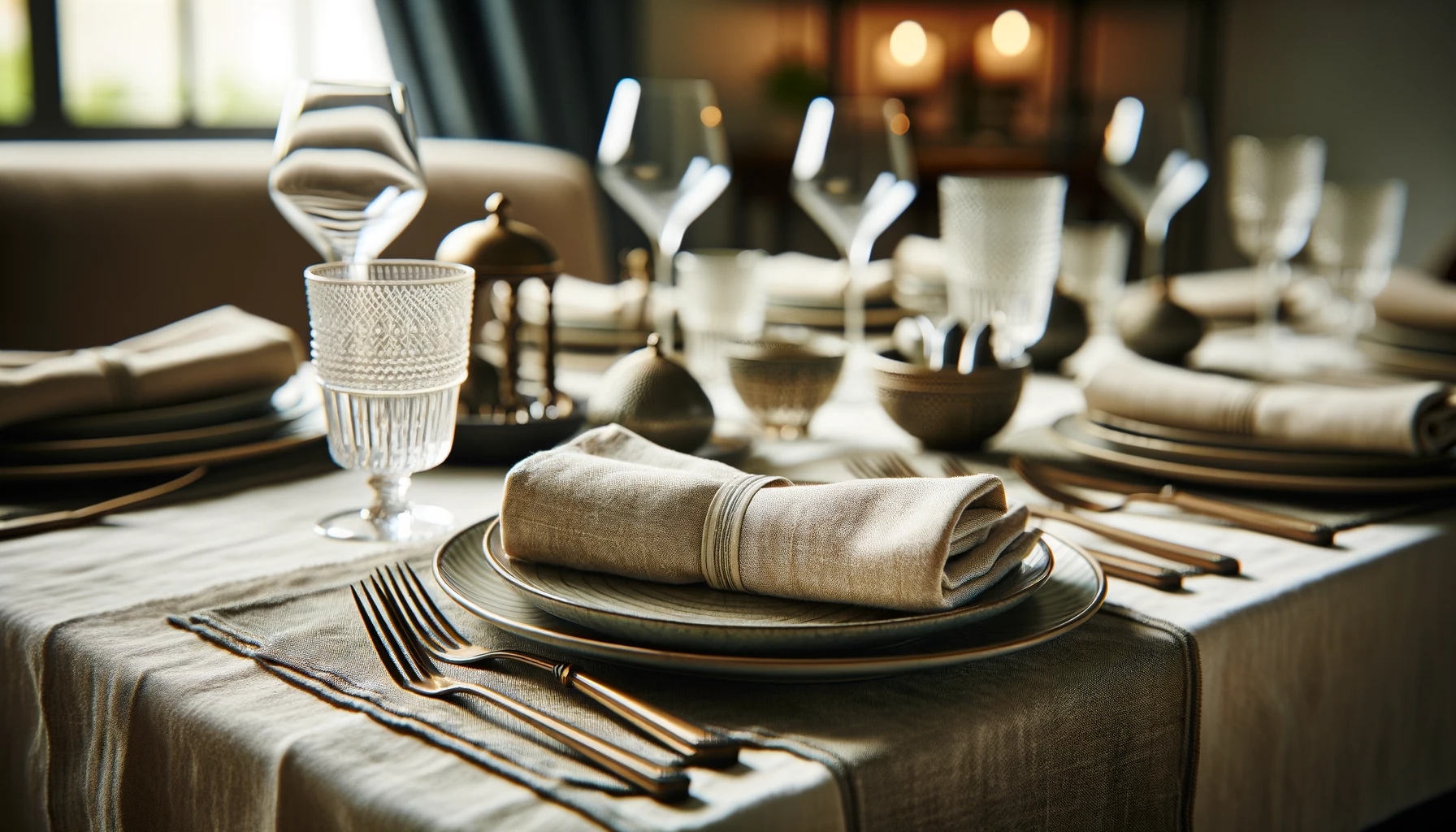 Estate: Timeless Luxury Table Linens - Cotton & Linen Blend